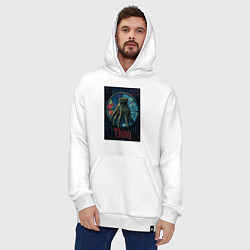 Толстовка-худи оверсайз Вещь - Уэнсдей, цвет: белый — фото 2