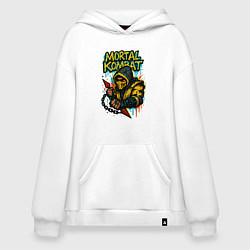Толстовка-худи оверсайз Mortal Kombat Scorpion, цвет: белый