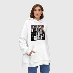 Толстовка-худи оверсайз Быть героем Икс персонажи, цвет: белый — фото 2