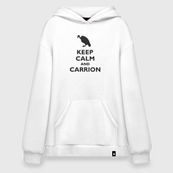 Толстовка-худи оверсайз Carrion, цвет: белый