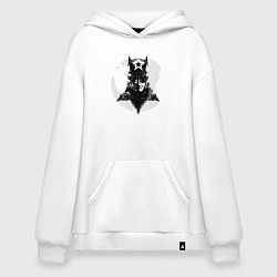 Толстовка-худи оверсайз Batman world, цвет: белый