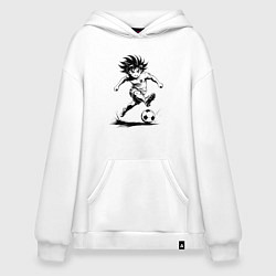 Худи оверсайз Футбольная атака аниме