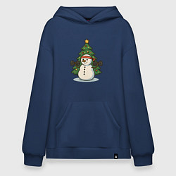 Худи оверсайз Снеговик с гирями