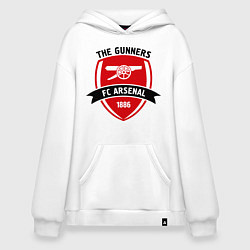 Толстовка-худи оверсайз FC Arsenal: The Gunners, цвет: белый
