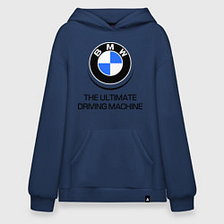 Толстовка-худи оверсайз BMW Driving Machine, цвет: тёмно-синий