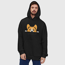 Толстовка-худи оверсайз Got Corgi, цвет: черный — фото 2