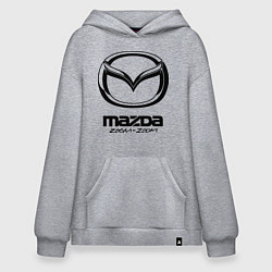 Толстовка-худи оверсайз Mazda Zoom-Zoom, цвет: меланж