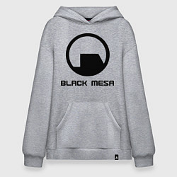 Толстовка-худи оверсайз Black Mesa: Logo, цвет: меланж
