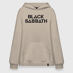 Толстовка-худи оверсайз Black Sabbath, цвет: миндальный