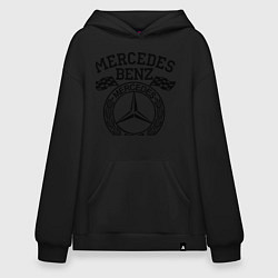 Толстовка-худи оверсайз Mercedes Benz, цвет: черный