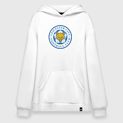 Толстовка-худи оверсайз Leicester City FC, цвет: белый