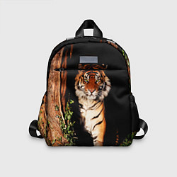 Детский рюкзак Тигр выглядывает из темноты - большая картинка