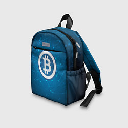 Детский рюкзак Bitcoin Blue, цвет: 3D-принт — фото 2