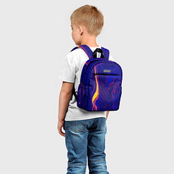 Детский рюкзак Ультрафиолетовые разводы, цвет: 3D-принт — фото 2