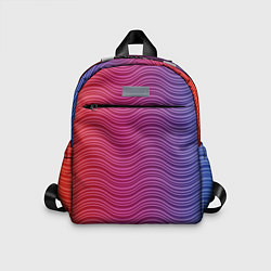 Детский рюкзак Цветные волны, цвет: 3D-принт
