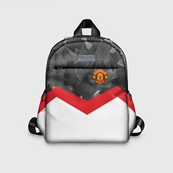 Детский рюкзак Man United FC: Grey Polygons, цвет: 3D-принт