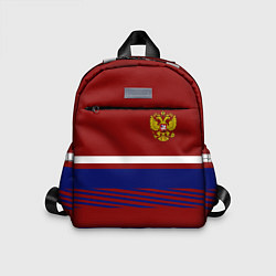 Детский рюкзак Герб РФ: Красный стиль, цвет: 3D-принт