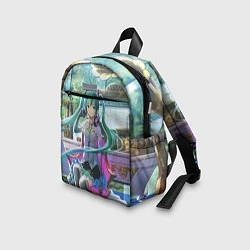 Детский рюкзак Мика Хацуне в консерватории в наушниках, цвет: 3D-принт — фото 2