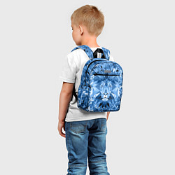 Детский рюкзак Сине-бело-голубой лев, цвет: 3D-принт — фото 2