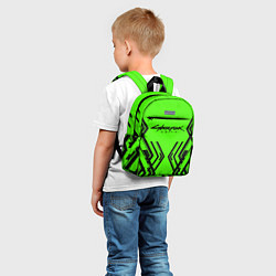 Детский рюкзак Cyberpunk 2077: Acid Green, цвет: 3D-принт — фото 2