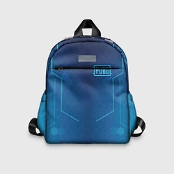 Детский рюкзак PUBG: Blue Hexagons, цвет: 3D-принт