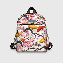 Детский рюкзак Карпы кои в сакуре, цвет: 3D-принт