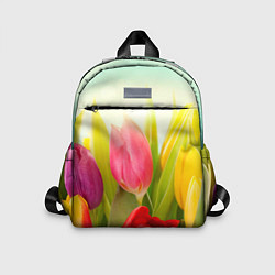 Детский рюкзак Цветущие тюльпаны, цвет: 3D-принт