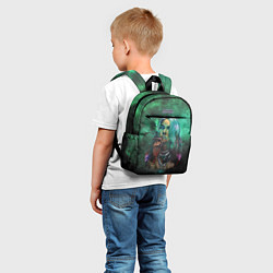 Детский рюкзак Billie Eilish: Green Space, цвет: 3D-принт — фото 2