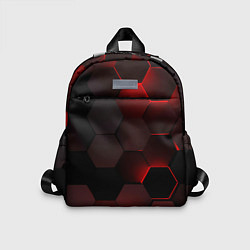 Детский рюкзак Красные абстрактные плиты, цвет: 3D-принт