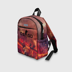Детский рюкзак CS GO logo abstract style, цвет: 3D-принт — фото 2