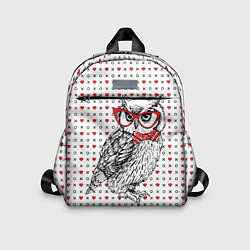 Детский рюкзак Мудрая сова в очках, цвет: 3D-принт