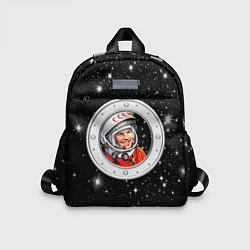 Детский рюкзак Юрий Гагарин звездное небо, цвет: 3D-принт