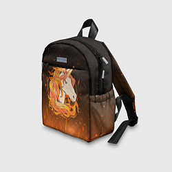 Детский рюкзак Огненный единорог, цвет: 3D-принт — фото 2