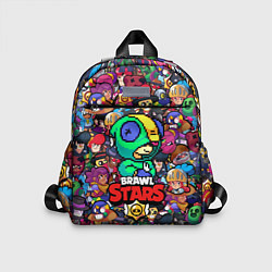 Детский рюкзак BRAWL STARS:LEON 8 BIT, цвет: 3D-принт