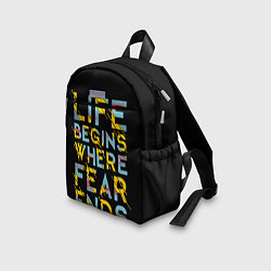 Детский рюкзак Life Begins Where Fear Ends, цвет: 3D-принт — фото 2