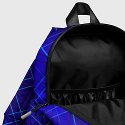 Детский рюкзак Сине-черная геометрия 3D, цвет: 3D-принт — фото 2