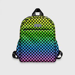 Детский рюкзак РАДУЖНАЯ ШАХМАТКА, цвет: 3D-принт