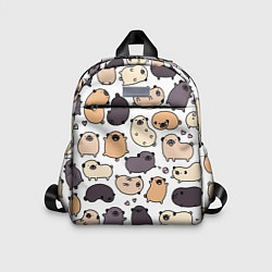 Детский рюкзак Милые мопсы, цвет: 3D-принт