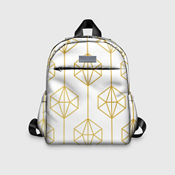 Детский рюкзак Геометрический орнамент золото, цвет: 3D-принт