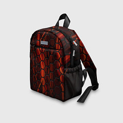 Детский рюкзак Огненные соты, цвет: 3D-принт — фото 2