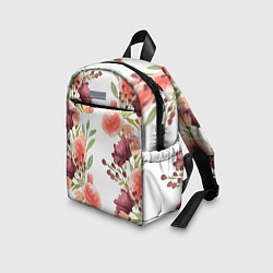 Детский рюкзак Цветы на белом, цвет: 3D-принт — фото 2