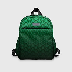 Детский рюкзак Узор зеленая чешуя дракон, цвет: 3D-принт