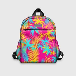 Детский рюкзак НЕОНОВЫЕ ПАЛЬМЫ НЕОН NEON, цвет: 3D-принт