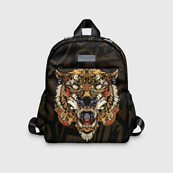 Детский рюкзак Тигровый стимпанк Tiger, цвет: 3D-принт