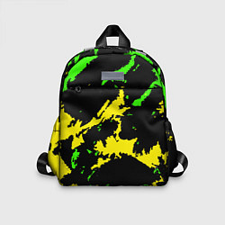 Детский рюкзак Желто-зеленый, цвет: 3D-принт