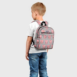 Детский рюкзак РОЗОВЫЕ СЛОНИКИ ПАТТЕРН, цвет: 3D-принт — фото 2