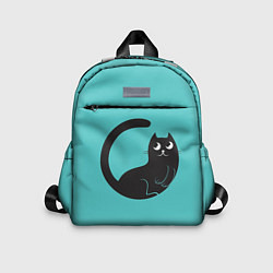 Детский рюкзак Чёрный котя, цвет: 3D-принт