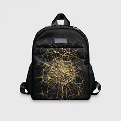 Детский рюкзак Ночная карта Парижа, цвет: 3D-принт