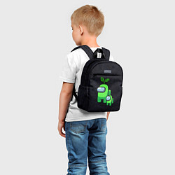 Детский рюкзак Among us Lime kid lime, цвет: 3D-принт — фото 2