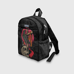 Детский рюкзак Ворона и череп, цвет: 3D-принт — фото 2